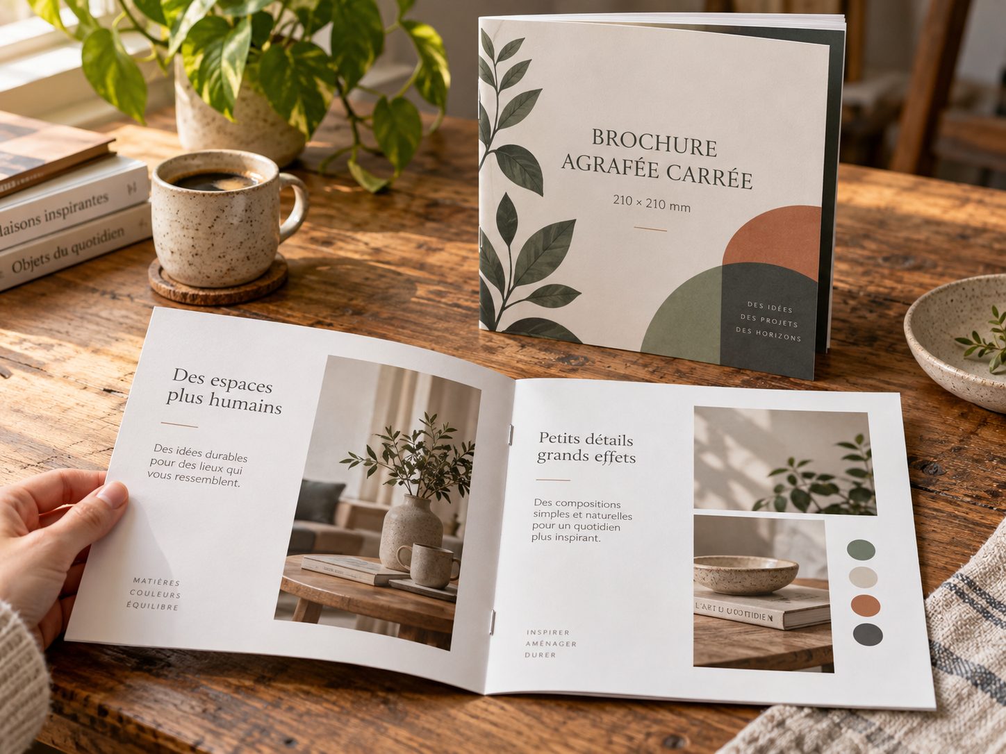 Brochure agrafée carrée