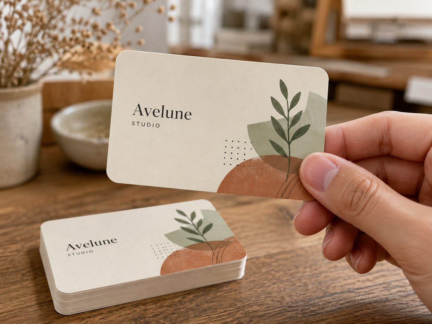 Carte de visite coins arrondis