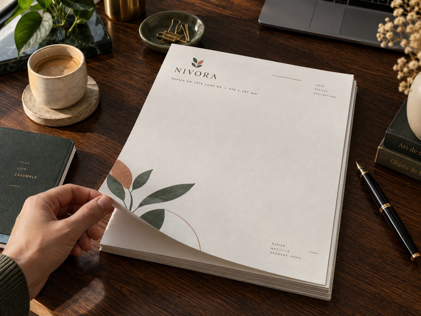Papier-entête-luxe-A4-imprimerie-Maroc